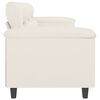 vidaXL Sof&aacute; de 3 lugares 180 cm couro artificial cor creme
