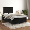 vidaXL Cama boxspring com colch&atilde;o 120x200 cm veludo preto