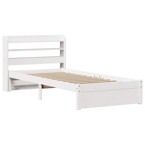 vidaXL Estrutura de cama c/ cabeceira sem colch&atilde;o 100x200 cm branco
