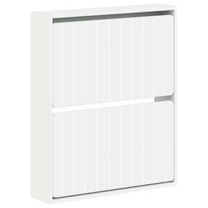 vidaXL Arm&aacute;rio de Sapatos de Parede ZWOLLE 71 x 17 x 86 cm Branco