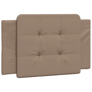vidaXL Almofad&atilde;o de cabeceira Zadar 80 cm couro artificial cappuccino