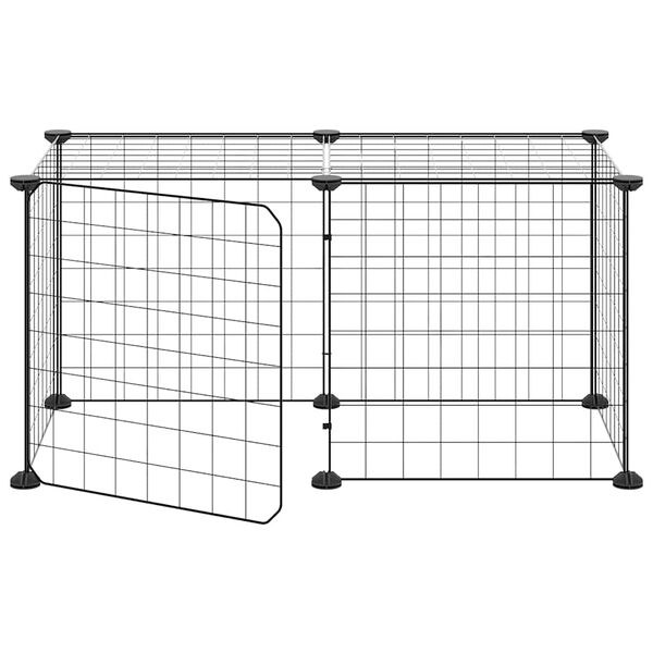 vidaXL Gaiola p/ animais de 8 pain&eacute;is c/ porta 35x35 cm a&ccedil;o preto