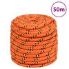 vidaXL Corda de barco 16 mm 50 m polipropileno laranja