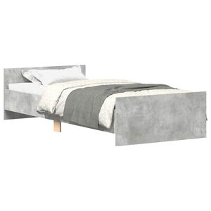 vidaXL Estrutura de cama 90x200 cm derivados de madeira cinza sonoma