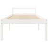 vidaXL Cama de solteiro pequena p/ idosos 75x190cm pinho maci&ccedil;o branco