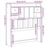 vidaXL Cabeceira com arruma&ccedil;&atilde;o 90 cm madeira maci&ccedil;a pinho