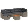 vidaXL Conjunto de Sof&aacute; de Jardim com almofada 8 pcs Cinzeto vime PE