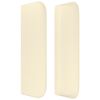 vidaXL Cabeceira de cama c/ abas couro artificial 147x16x78/88cm creme