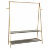 vidaXL Roupeiro com prateleiras 132x45,5x150,5 cm bambu