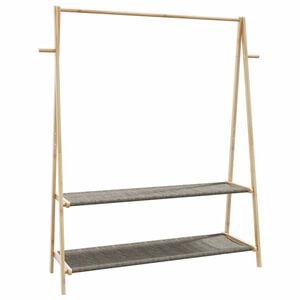 vidaXL Roupeiro com prateleiras 132x45,5x150,5 cm bambu