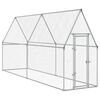 vidaXL Galinheiro 400x100x190 cm a&ccedil;o galvanizado prateado