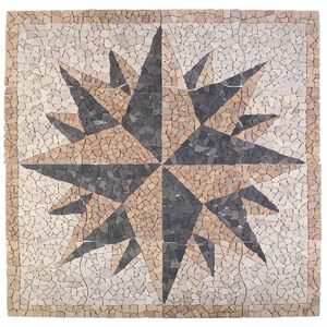 vidaXL Azulejos Mos&aacute;ico com Padr&atilde;o de Vento Multicolor 120 x 120 cm