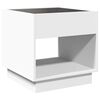 vidaXL Mesa de cabeceira com luzes LED Infinity 50x50x50 cm branco