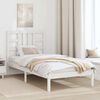 vidaXL Estrutura de cama solteiro 90x190 cm madeira maci&ccedil;a branco