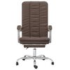 vidaXL Cadeira de escritório reclinável couro artificial castanho