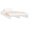 vidaXL Cama de paletes pinho maci&ccedil;o 90x200 cm branco