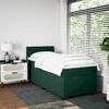 vidaXL Cama com molas/colch&atilde;o 100x200 cm veludo verde-escuro