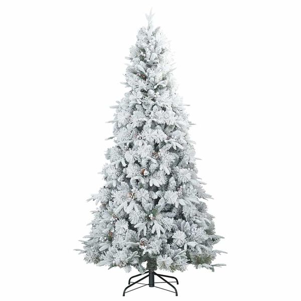 vidaXL &Aacute;rvore de Natal Artificial Articulada Nevado Flocked Branco