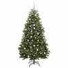 vidaXL &Aacute;rvore de Natal Artificial Verde 210 cm PVC e Metal