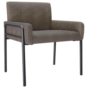 vidaXL Poltrona decorativa Cinzento-Escuro Imita&ccedil;&atilde;o de camur&ccedil;a