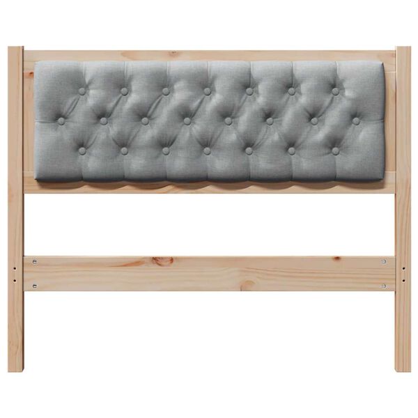 vidaXL Cabeceira Marrom e cinza claro 100 cm Madeira de pinho maciça