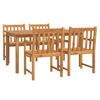 vidaXL Conjunto de jantar p/ jardim 5 pcs madeira de ac&aacute;cia maci&ccedil;a