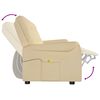 vidaXL Poltrona massagens 4 lug. reclinável tecido microfibra creme