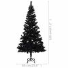vidaXL &Aacute;rvore Natal artificial pr&eacute;-iluminada c/ bolas PVC preto