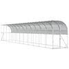 vidaXL Gaiola para Galinha Contra a Parede Prateado 600 x 150 x 215 cm