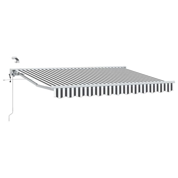 vidaXL Toldo Retr&aacute;til El&eacute;trico Antracite e Branco 2,5 x 2 m