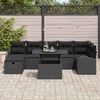 vidaXL Conjunto de Sof&aacute; de Jardim 8 pcs Preto Rattan Sint&eacute;tico