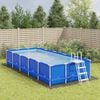 vidaXL Pano para ch&atilde;o de piscinas 750x370 cm poli&eacute;ster geot&ecirc;xtil cinza
