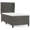 vidaXL Cama com molas/colch&atilde;o 90x190 cm veludo cinza-escuro