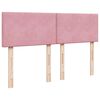 vidaXL Cama com molas/colch&atilde;o 140x200 cm veludo rosa-escuro
