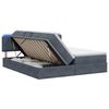 vidaXL Cama de Armazenamento LED com Colch&atilde;o Cinzento-Escuro