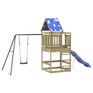 vidaXL Conjunto de brincar para exterior madeira de pinho impregnada