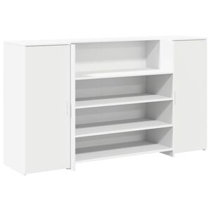 vidaXL Balc&atilde;o de recep&ccedil;&atilde;o Branco 180x50x103,5 cm Madeira projetada