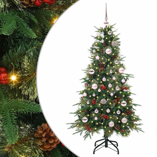 vidaXL &Aacute;rvore de Natal Articulada Artificial Verde 150 cm PE e PVC