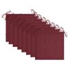 vidaXL Cadeiras jardim c/ almofad&otilde;es vermelho tinto 8 pcs teca maci&ccedil;a