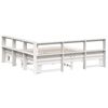 vidaXL Cama com estante sem colch&atilde;o 180x200 cm pinho maci&ccedil;o branco