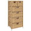 vidaXL Unidade de arruma&ccedil;&atilde;o com 6 cestos 47x37x100 cm jacinto de &aacute;gua
