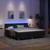 vidaXL Cama Box Spring LED com colch&atilde;o Preto 180 x 200 cm tecido