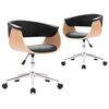 vidaXL Cadeiras de jantar girat&oacute;rias 2 pcs couro artificial preto