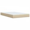 vidaXL Cama boxspring com colch&atilde;o 120x190 cm tecido cor creme