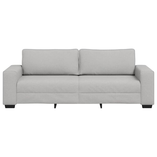 vidaXL Sof&aacute; de 3 lugares 220x77x82 cm tecido cinzento nublado