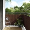 vidaXL Tela de varanda 500x80 cm vime PE castanho e preto