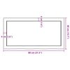 vidaXL Tampo de mesa 80x40x(2-4) cm carvalho maci&ccedil;o n&atilde;o tratado