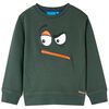 Camisola para crian&ccedil;a verde-escuro 104