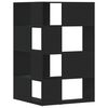 vidaXL Estante canto 4 prateleiras 85x85x140 cm deriv. madeira preto