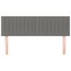 vidaXL Cabeceiras cinzento-escuro 144x5x78/88 cm tecido